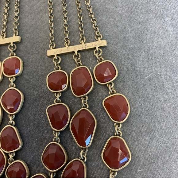 LUCKY brand red triple layered boho collar necklace - Picture 7 of 11